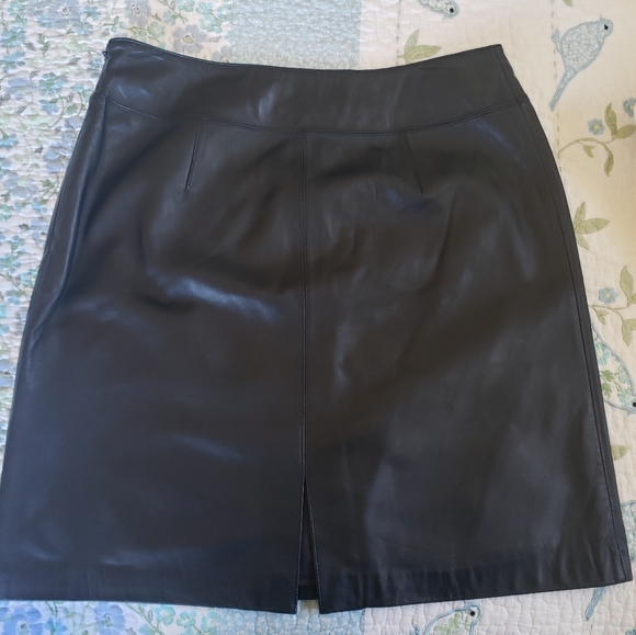 Leather Mini Skirt Jaclyn Smith ECU - Picture 2 of 8